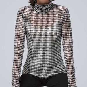 White House Black Market mesh turtleneck